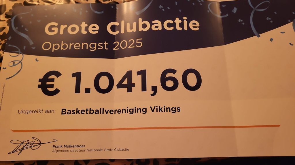 Mooie Grote Clubactie opbrengst Vikings