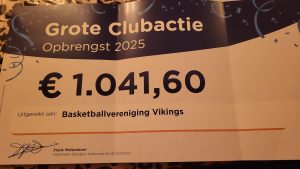 Mooie Grote Clubactie opbrengst Vikings